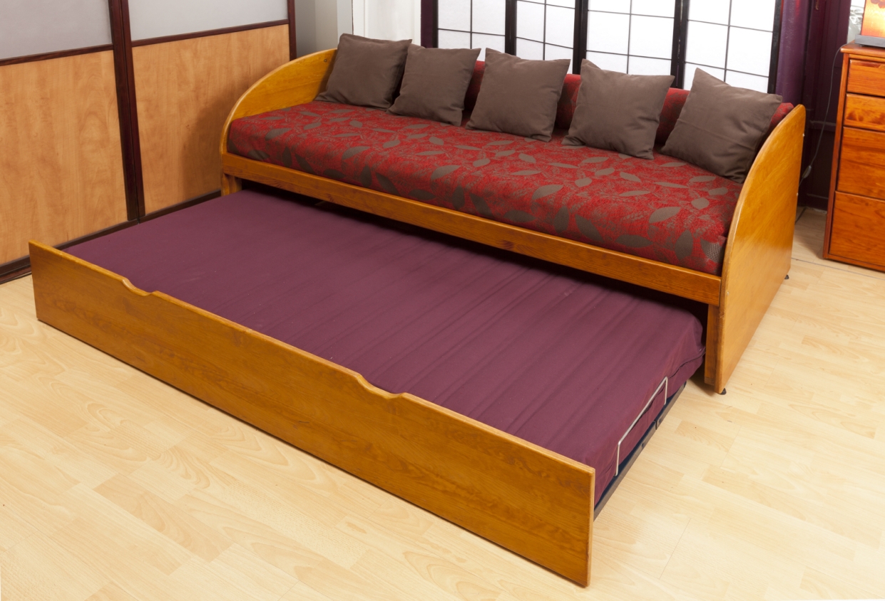 Lit gigogne en bois massif Blandyn